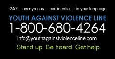 Youth Against Violence Line banner